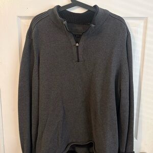Emanuelli grey quarter zip jumper